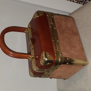 Borsa Bella Vintage Leather Suede Box Purse